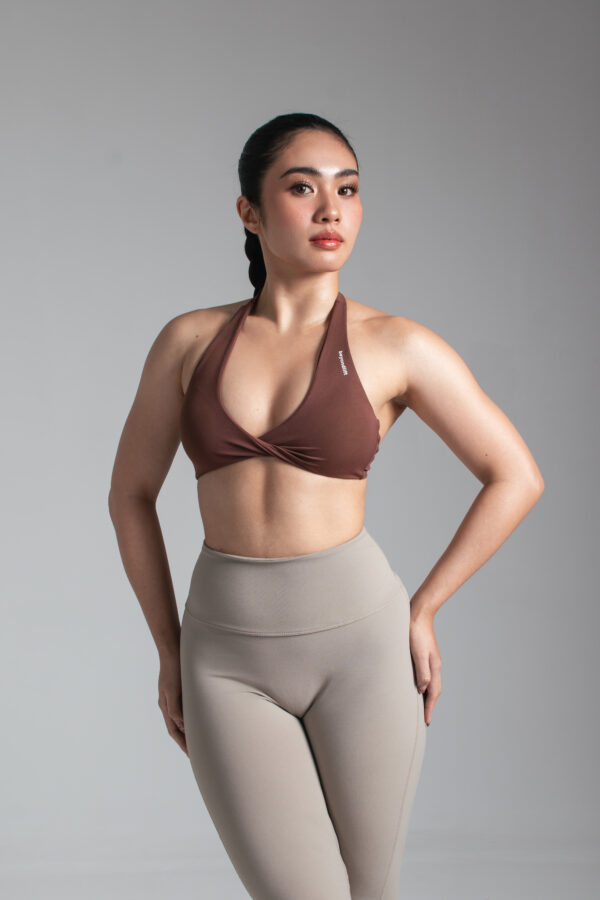 Soft Twist Cloud Sports Bra - Cocoa