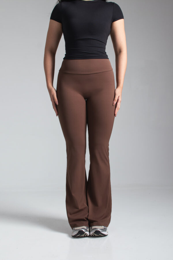 Soft Stride Flared Leggings - Espresso - Image 2