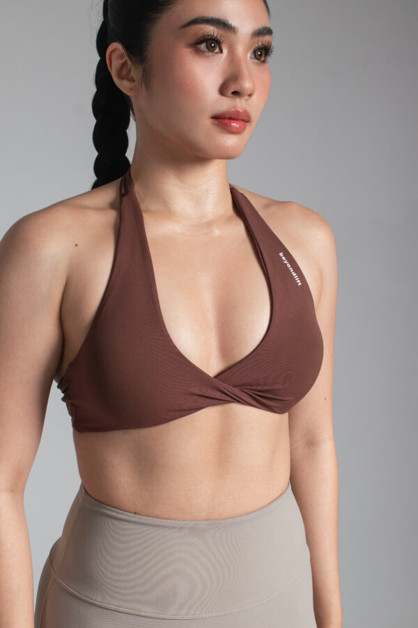 Soft Twist Cloud Sports Bra - Cocoa - Image 2